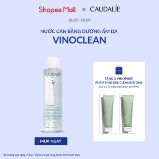 Lotion dưỡng ẩm và cân bằng da từ hoa hồng 100% tự nhiên Caudalie Vinoclean 200ml - Thương hiệu mỹ phẩm cao cấp từ Pháp