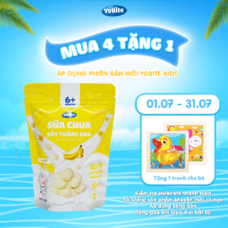 [Phiên bản mới] Sữa Chua Sấy Khô YoBite - Vị Chuối 20gr  - Hỗ trợ tiêu hóa, ngừa biếng ăn