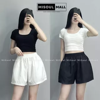 Quần Đùi Nữ Kaki Ổng Rộng MiSoul Mall, Short Nữ Nhiều Màu Chất Liệu Kaki FreeSize 167