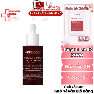 Serum Ekseption Hyaluronic ZnPCA, HA + 1% ZnPCA giảm mụn, kiềm dầu 75ml