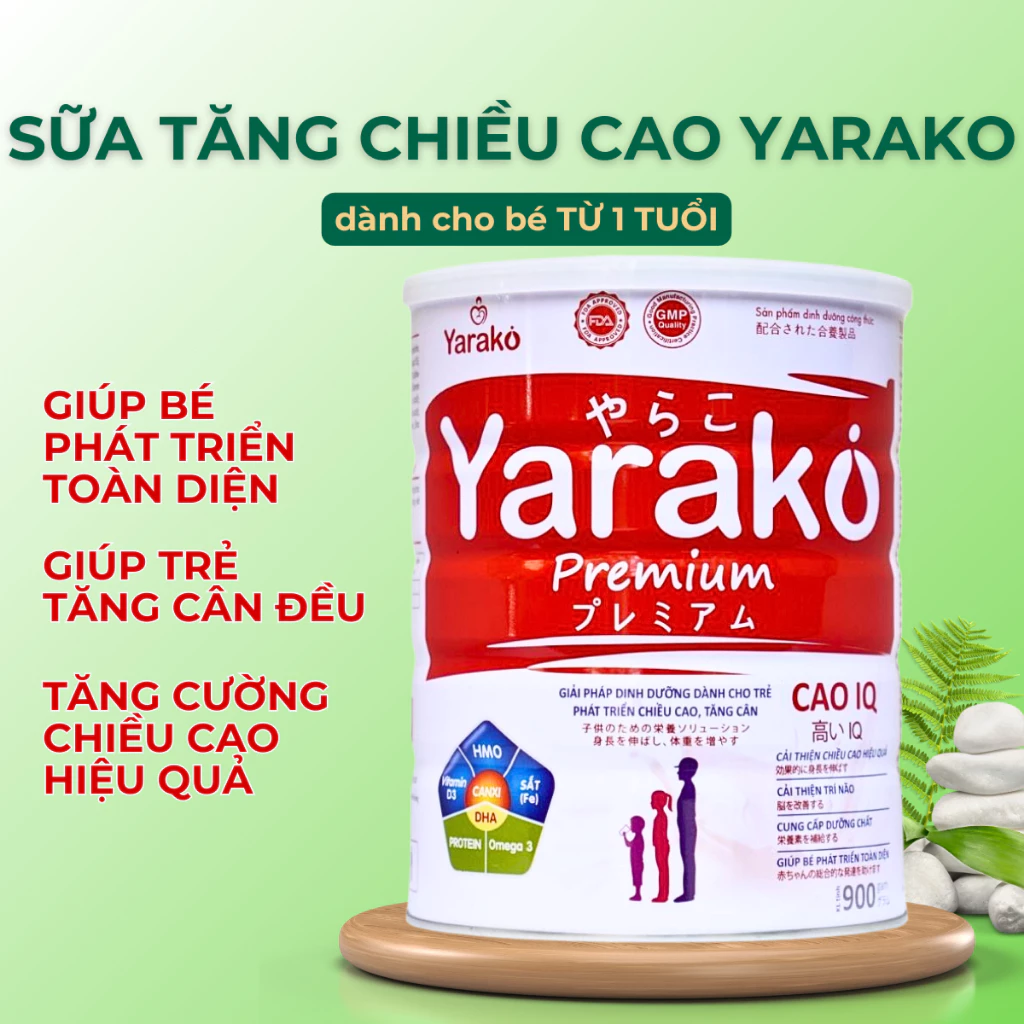 Sữa Tăng Chiều Cao cho trẻ em YaRako Premium CAOIQ Nhật Bản. Giúp Bé phát triển chiều cao vượt trội