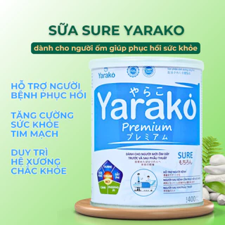 Sữa Cho Người Ốm YARAKO PREMIUM SURE Dành Cho Người Mới Ốm Dậy Trước Và Sau Phẫu Thuật Hộp 900g