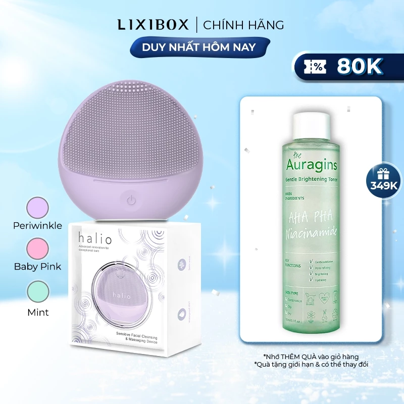 Máy rửa mặt Halio Sensitive Facial Device cho da nhạy cảm - Purple Rain