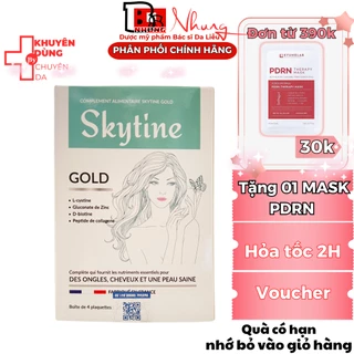 [Mẫu mới của Pháp] Viên uống SKYTINE Gold hỗ trợ giảm tàn nhang, nám, sạm da, đẹp da tóc & móng - hộp 60 viên