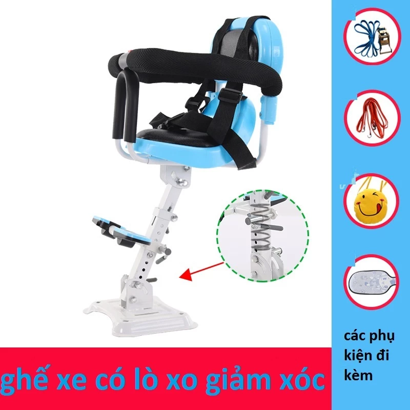 [mã BABYABC15 giảm 5% tối đa 30.000Đ cho đơn tối thiểu 499k] Ghế ngồi xe máy, xe máy điện xoay ngả 80 độ có giảm xốc