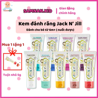 Kem đánh răng hữu cơ JACK N' JILL cho bé #6M+ 50g (nuốt được)