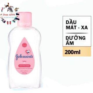 [Mới-chính hãng ]Dầu Massage và Dưỡng ẩm Johnson's Baby Oil 200ml