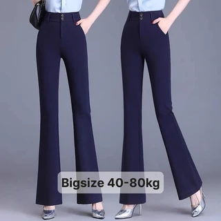 Quần Dài Ống Loe Lưng Cao bigsize ( 40-75kg) Chuẩn Form Tôn Dáng-CHM- Mã 555E