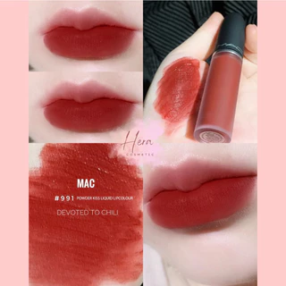 Son kem MAC 991 Devoted To Chili màu đỏ đất Powder Kiss Liquid  date 2026