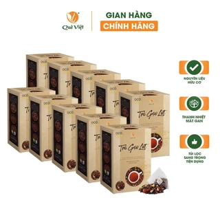 [COMBO 10 HỘP] Trà gạo lứt Quê Việt thanh lọc cơ thể 600g/hộp