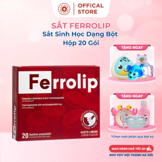 Sắt sinh học Ferrolip dạng gói bột bổ sung sắt cho phụ nữ có thai cho con bú người thiếu máu do thiếu sắt