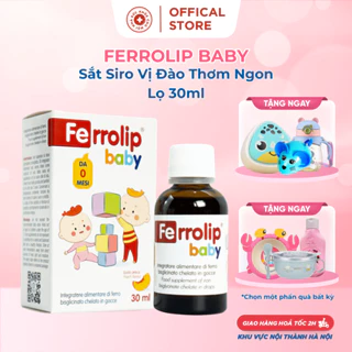 Sắt Siro Ferrolip Baby Vị Đào Thơm Ngon Cho Bé Lọ 30 ML