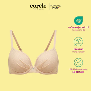 Áo Ngực nữ Corèle không nâng mút mỏng, có gọng, phối ren chìm, chuẩn an toàn quốc tế OEKO-TEX từ Corèle Pháp - 30141B