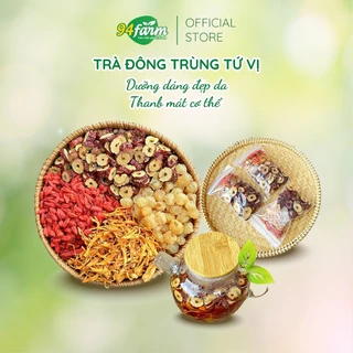 Trà Đông Trùng Tứ Vị 94Farm Gồm Táo Lát, Đông Trùng Hạ Thảo, Kỷ Tử, Long Nhãn Thương hiệu 94Farm