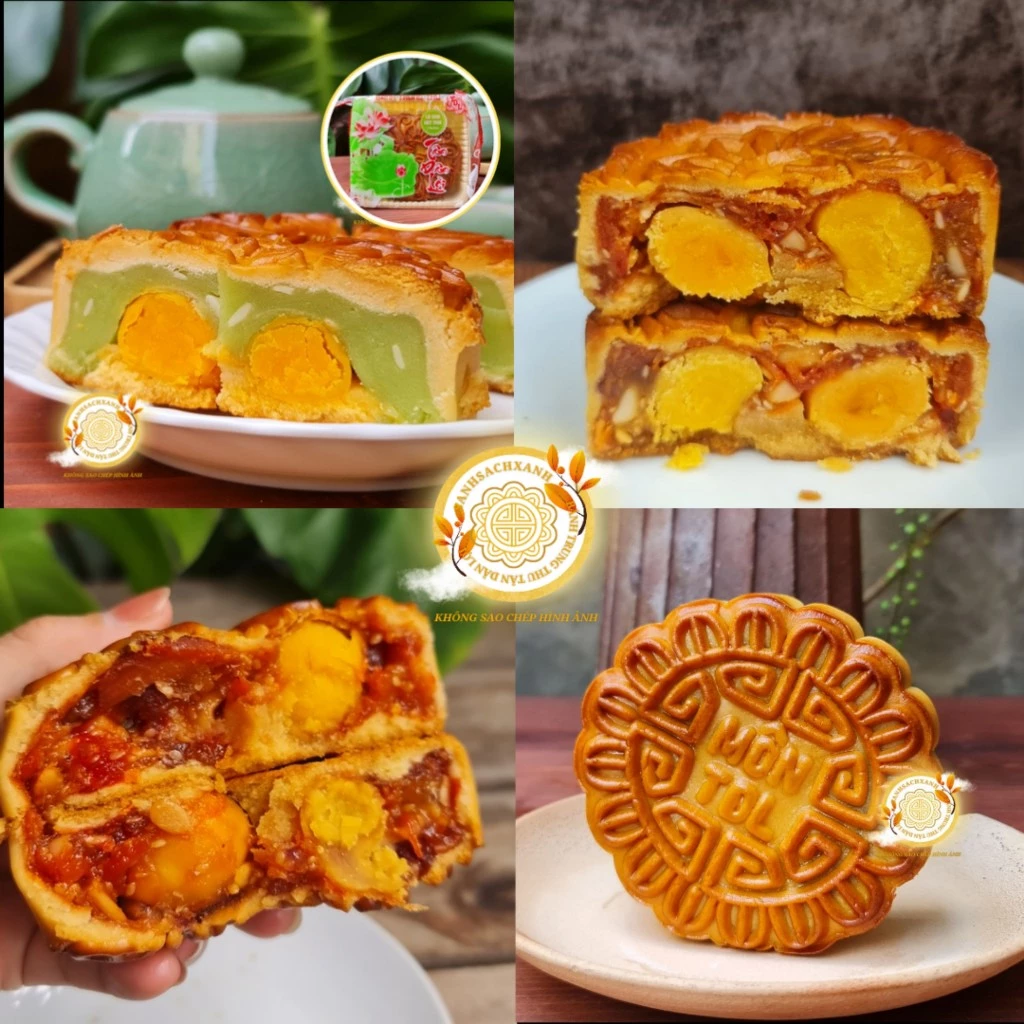 Bánh nướng nhiều vị tùy chọn -  Bánh trung thu truyền thống 2 trứng Tân Dân Lợi
