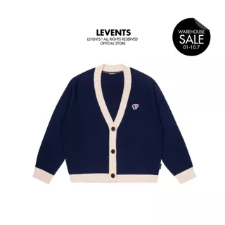 Áo Cardigan Len Levents Heart Line Knit/ Navy