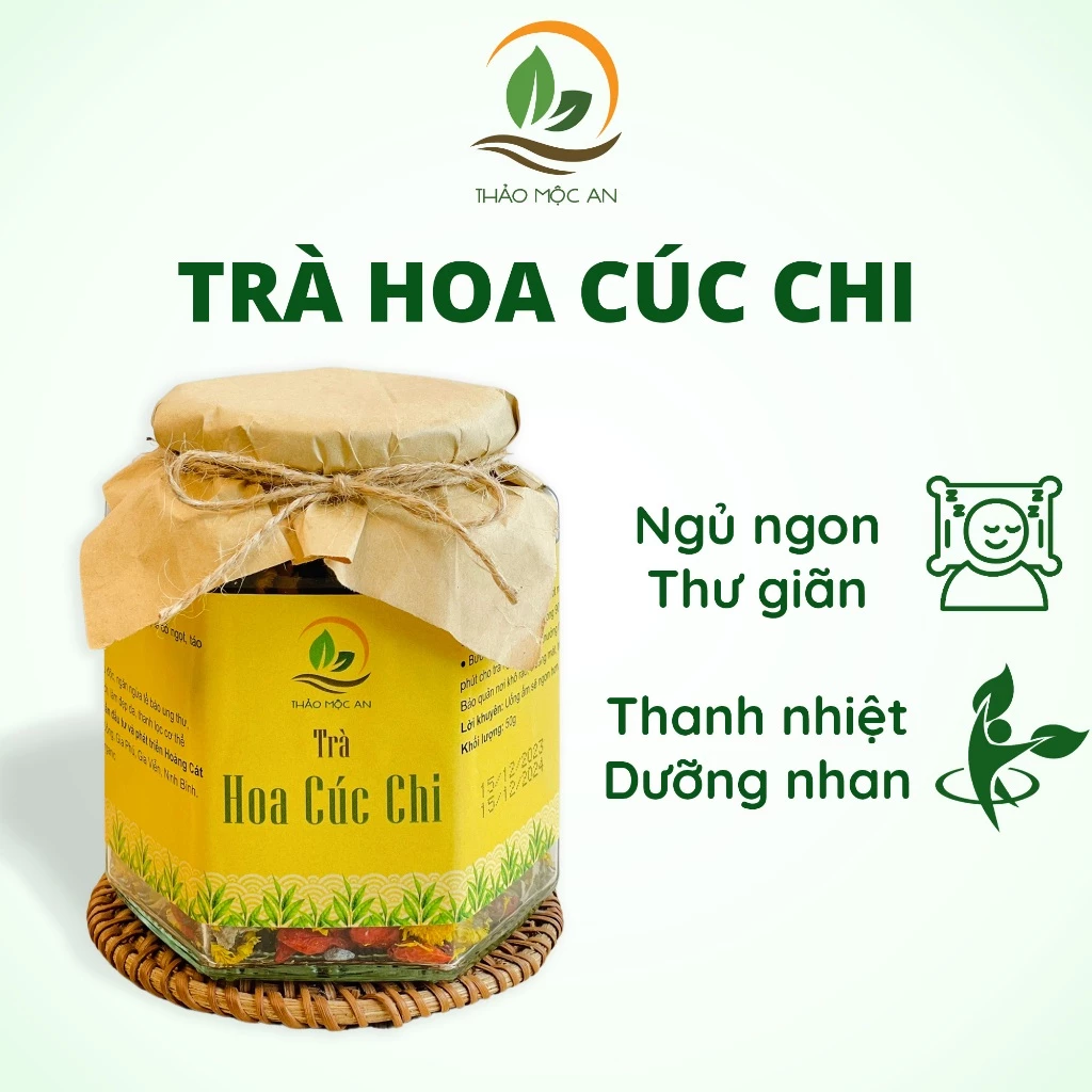 Trà hoa Cúc Ch Thảo Mộc Ani canh tác thuận tự nhiên ngủ ngon, dưỡng nhan, thanh nhiệt 40 gram