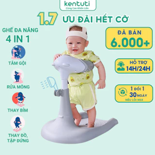 Ghế Tắm Cho Bé Kentuti Thiết Kế Đa Năng 4in1, Tắm Gội, Thay Bỉm, Vệ Sinh, Tập Đứng Có Thể Điều Chỉnh Độ Cao Và Tháo Rời