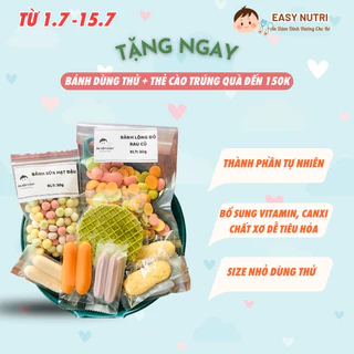 Bánh ăn dặm cho bé dùng thử bổ sung dinh dưỡng, lợi khuẩn, chất xơ, canxi, vitamin khoáng chất cho bé - Ăn Dặm EASY