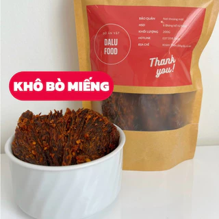 KHÔ BÒ MIẾNG zip 200g DALU FOOD