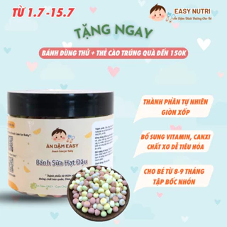 Bánh ăn dặm cho bé từ 6 tháng sữa hạt đậu tập bốc nhón bổ sung canxi, vitamin cho bé - Ăn Dặm Easy