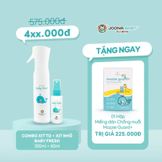 (Tặng Hộp miếng dán chống muỗi giá 225k) Combo 2 chai xịt khuẩn khử mùi Baby Fresh an toàn cho bé - JOONA BABY VN