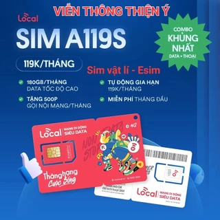 SIM 4G{chọn số đẹp miễn phí}MOBIFONE LOCAL  A69 A79 A119