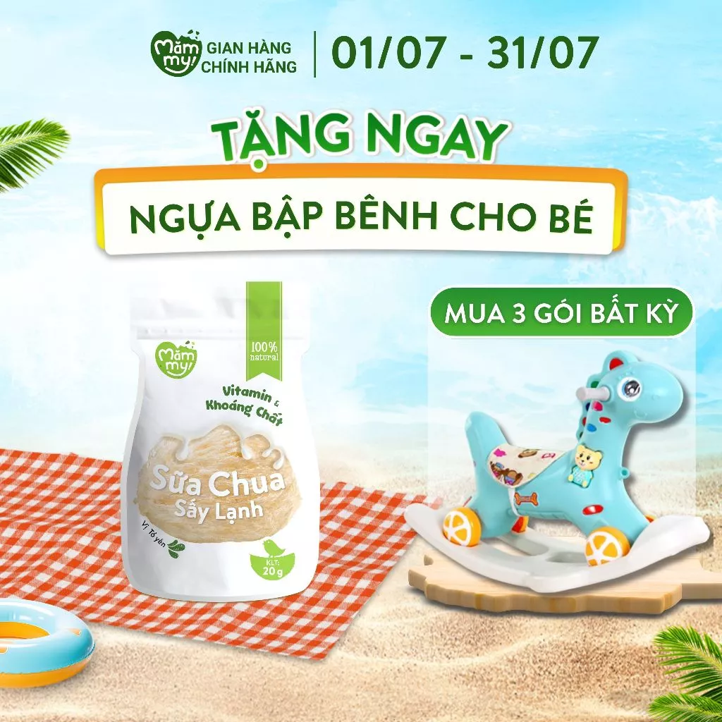 Sữa chua sấy vị tổ yến Mămmy, viên tròn chống hóc, cho bé từ 6 tháng tuổi - 20 gram