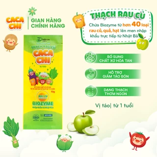 [Mẫu thử] Thạch Rau Củ Cacachi Chứa Biozyme Giúp Giảm Táo Bón, Bổ Sung Vitamin Và Chất Xơ Cho Bé, Gói 10g