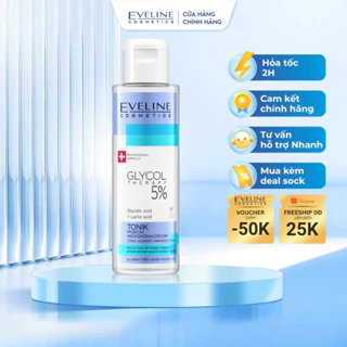 Nước hoa hồng Eveline Glycol Therapy 5% se khít chân lông 110ML