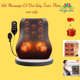 Gối Massage Cổ Vai Gáy[❤️CAO CẤP❤️], Gối Matxa Hồng Ngoại Đa Năng YD-708K Cao Cấp, Bảo Hành 12 Tháng