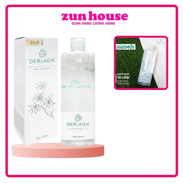 Derladie Toner Nước Hoa Hồng Cây Phỉ, Lavender, Rose 500ml