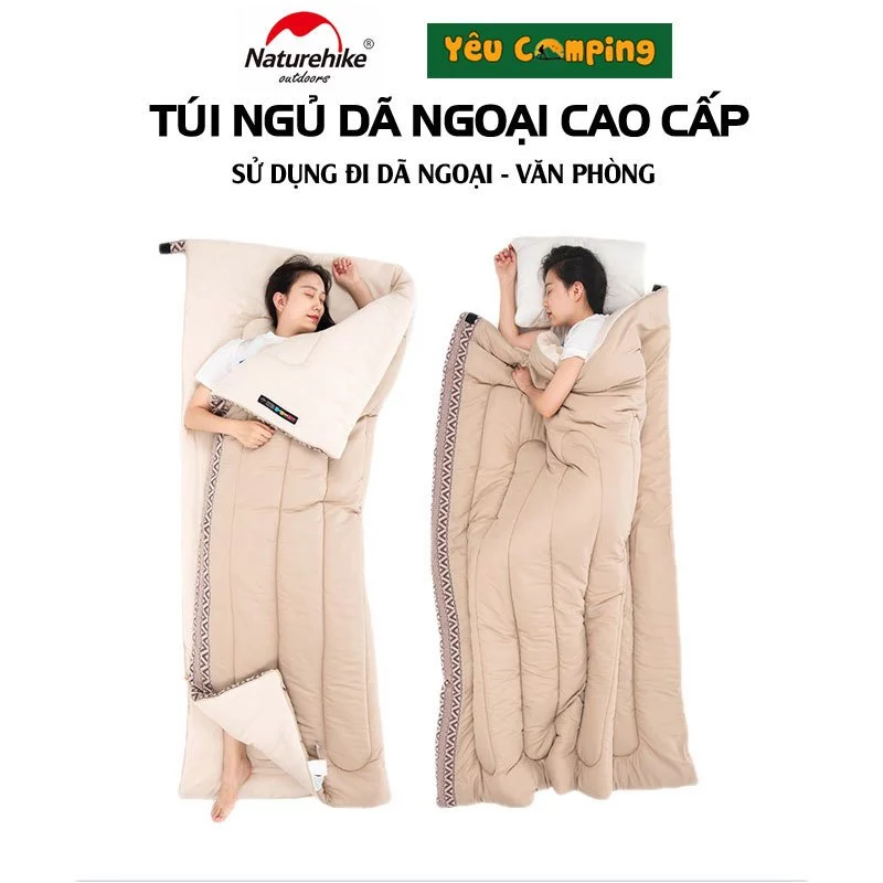 Túi ngủ Cắm Trại Dã Ngoại Naturehike Single Spliced mã NH20MSD05 – L150