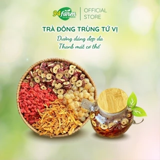 [1 TÚI 25 GAM] Trà Đông Trùng Tứ Vị 94Farm Gồm Táo Lát, Đông Trùng Hạ Thảo, Kỷ Tử, Long Nhãn Thương hiệu 94Farm