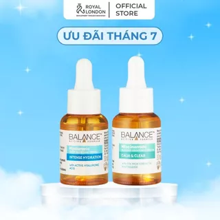 Combo serum phục hồi, làm dịu và cấp ẩm da Balance Niacinamide và Hyaluronic 30ml/chai