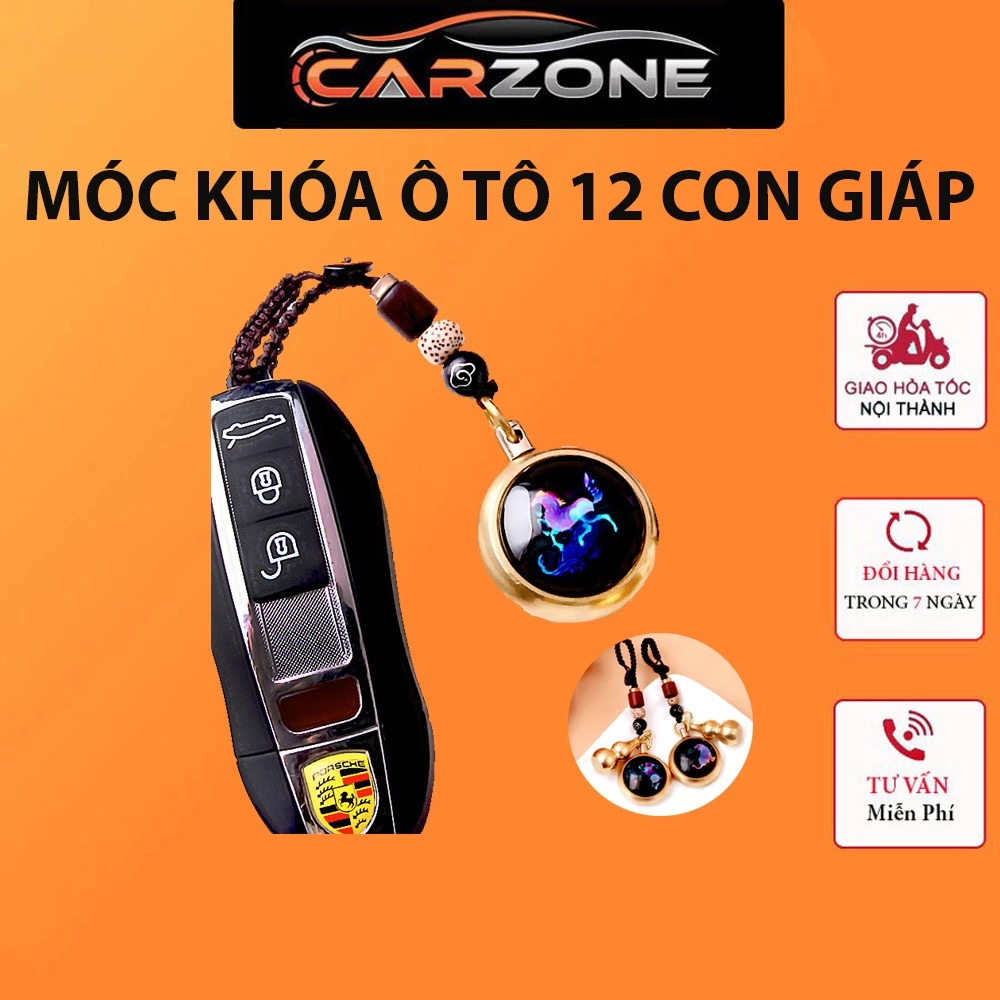 Móc Chìa Khóa Ô Tô Xe Máy 12 Con Giáp Phong Thủy Tài Lộc Phú Quý – DẠ QUANG VER3
