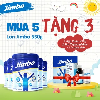 Mua 5 tặng 3(1 Jimbo 432g + 1 Siro +Ly )Sữa tăng cân Jimbo 650g sữa bột tăng sức đề kháng cho trẻ từ 3-15 tuổi từ Hoa Kỳ