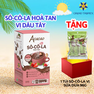 Bột Sô-Cô-La Acacao Hòa Tan Vị Dâu Tây Uống Liền Dinh Dưỡng, Giúp Nạp Năng Lượng Nhanh Chóng - Hộp 286g