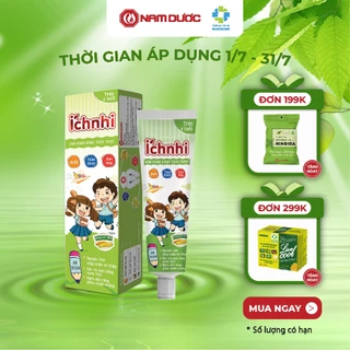 Kem đánh răng thảo dược Ích Nhi hương dưa gang tuýp 75g cho bé trên 6 tuổi  bảo vệ men răng, nướu, ngừa sâu răng