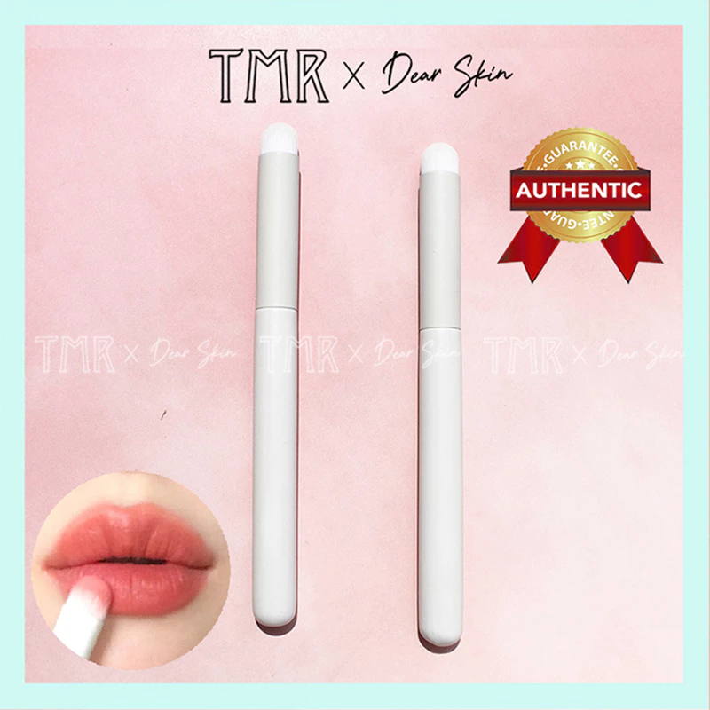Cọ đầu tròn trang điểm TMR Cọ môi thích hợp đánh son tán mịn màu và che khuyết điểm Cọ môi màu trắng