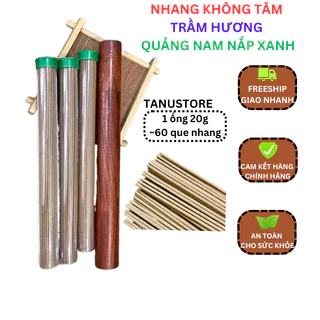 Nhang không tăm Trầm Hương Quảng Nam nắp Xanh- Hương thơm dịu ngọt tạo cảm giác dễ chịu- TANUSTORE