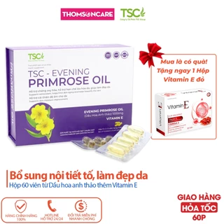 Viên uống tinh dầu hoa anh thảo bổ sung nội tiết tố, TSC - Evening Primrose Oil làm đẹp da, cấp ẩm - Hộp 60v Thomsoncare