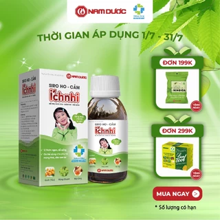 Siro ho cảm Ích Nhi chai 90ml hỗ trợ giải cảm, giảm ho, sổ mũi, tiêu đờm, cho trẻ nhỏ, bà bầu, cho con bú