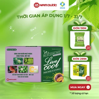 Bột sủi thanh nhiệt Livecool Nam Dược hương chanh dây hộp 10 gói x 7gr