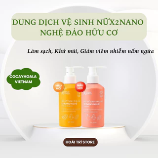 Dung Dịch Vệ Sinh Phụ Nữ X2Nano Nghệ Đào Làm Sạch, Giảm Ngứa Khử Mùi Vùng Nhạy Cảm Cocayhoala 150ml.