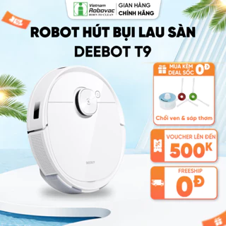 Robot hút bụi lau nhà Ecovacs Deebot T9(DLX13-44)_Lực hút Max 3000Pa _ Bản Quốc Tế _ Hàng Chính Hãng