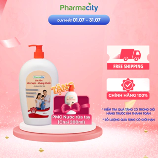 Sữa tắm Pharmacity Làm Sạch, Kháng Khuẩn – Chăm sóc da (Chai 850ml)