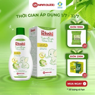 Nước tắm gội thảo dược Ích Nhi lọ 230ml (0-3 tuổi) bảo vệ bé suốt 24h ngừa rôm sảy, hăm da, mẩn ngứa