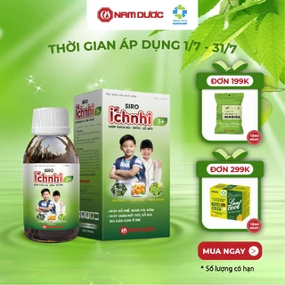 Siro ho cảm Ích Nhi 3+ chai 90ml hỗ trợ giải cảm, giảm ho, tiêu đờm, giảm sổ mũi, phòng cảm lạnh cho bé trên 3 tuổi