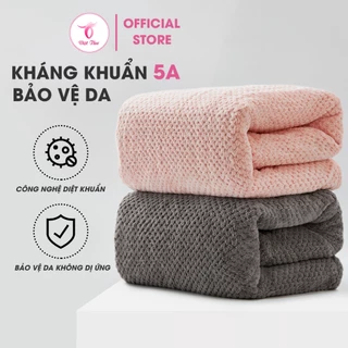 Khăn tắm lớn sợi Microfiber cao cấp công nghệ Nhật siêu mềm, siêu thấm, 70x140cm - Việt Thư